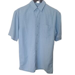 Kahala 1936 Hawaiian Shirt Men’s Small Blue Jacquard Aloha Short Sleeve